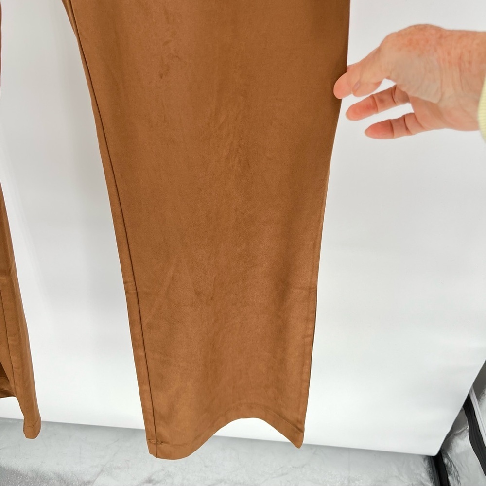 Soft Surroundings Womens NEW Faux Suede Pants Size 18 Bootcut Pull On - Picture 5 of 13